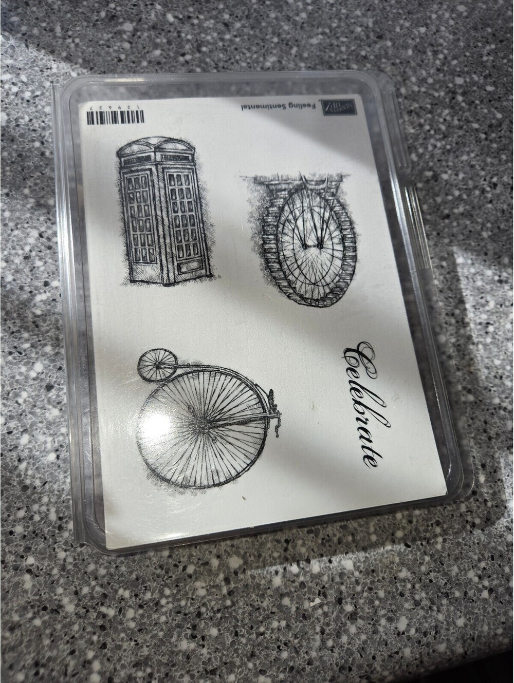 Stampin' Up! Feeling Sentimental Wood Mounted Rubber Stamps Set of 4 New